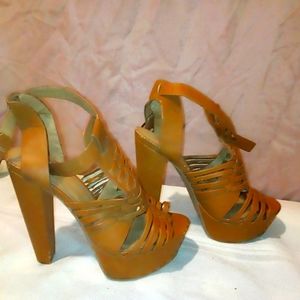 Ladies leather high heels